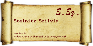 Steinitz Szilvia névjegykártya